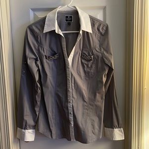 Express essential button down shirt